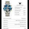 OLEVS 6621 Men Watch Top Brand Moon Phase Watch for Men Dual Calendar Display Original Watches NEW 6