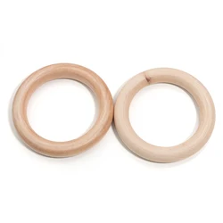 Round Wooden Ring for DIY Handicrafts and Decor Accessories (100mm 2pcs)