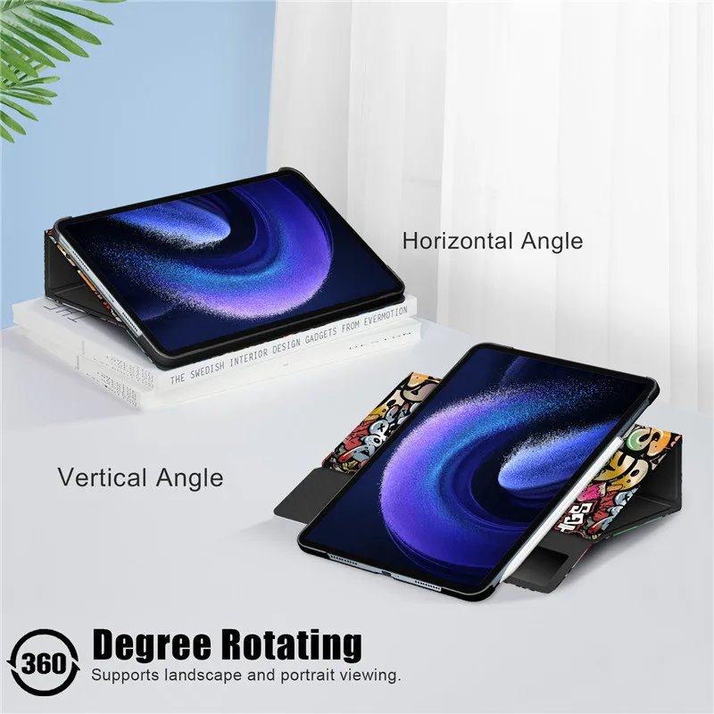 coque en tissu souple pour xiaomi pad support rotatif housse mi pad