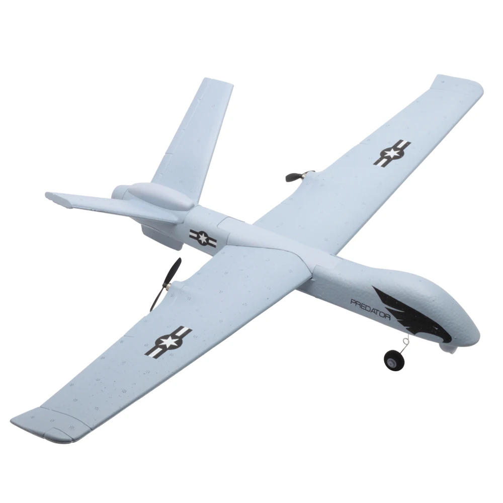 Dessous du planeur RC Predator Z51 avec gyroscope visible et structure en mousse EPP légère