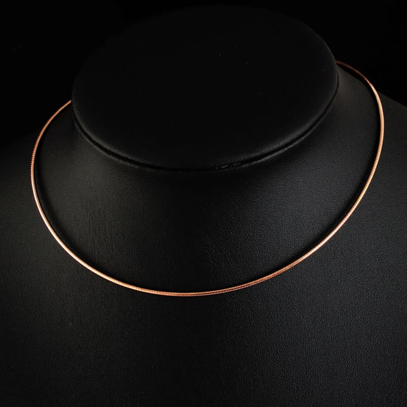 Real 925 Silver Italian Snake Chain Torques Choker Necklace For Women Jewelry On The Neck Female Luxury Quality Jewelry