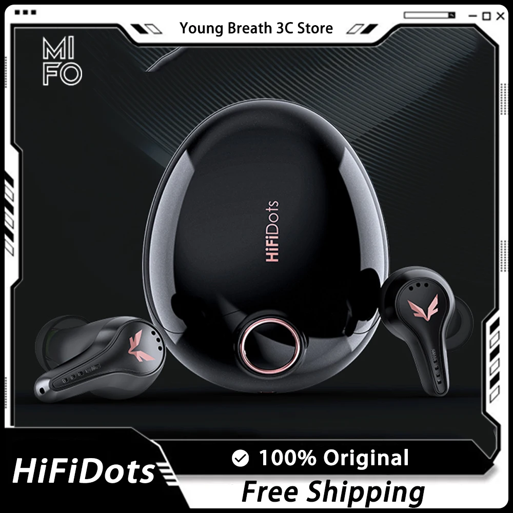 

Беспроводные наушники Mifo HiFiDots с активным шумоподавлением, Bluetooth 5,3, водонепроницаемая гарнитура IPX7, эргономичные спортивные наушники