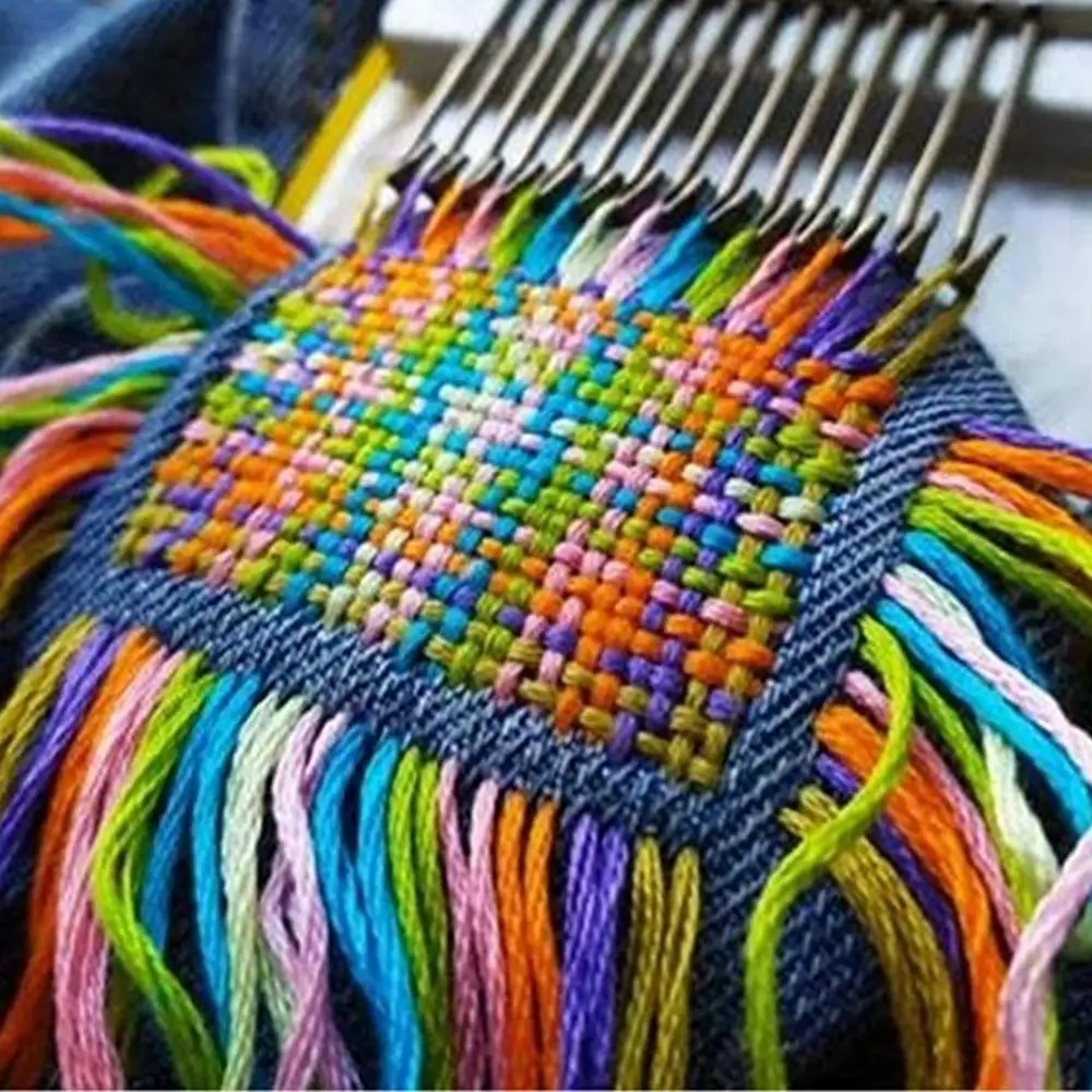 Small Loom Speedweve Type Weave Tool Fun Mending Loom DIY Textile Tools Darning Machine Makes Stitching