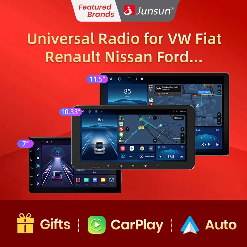 Универсальная Автомагнитола Junsun X7 Pro на Android для VW Volkswagen Fiat, Renault Nissan Hyundai, Автомобильная Мультимедийная Автомагнитола Универсальная Автомагнитола Junsun X7 Pro на Android для VW Volkswagen Fiat, Renault Nissan Hyundai, Автомобильная Мультимедийная Автомагнитола
