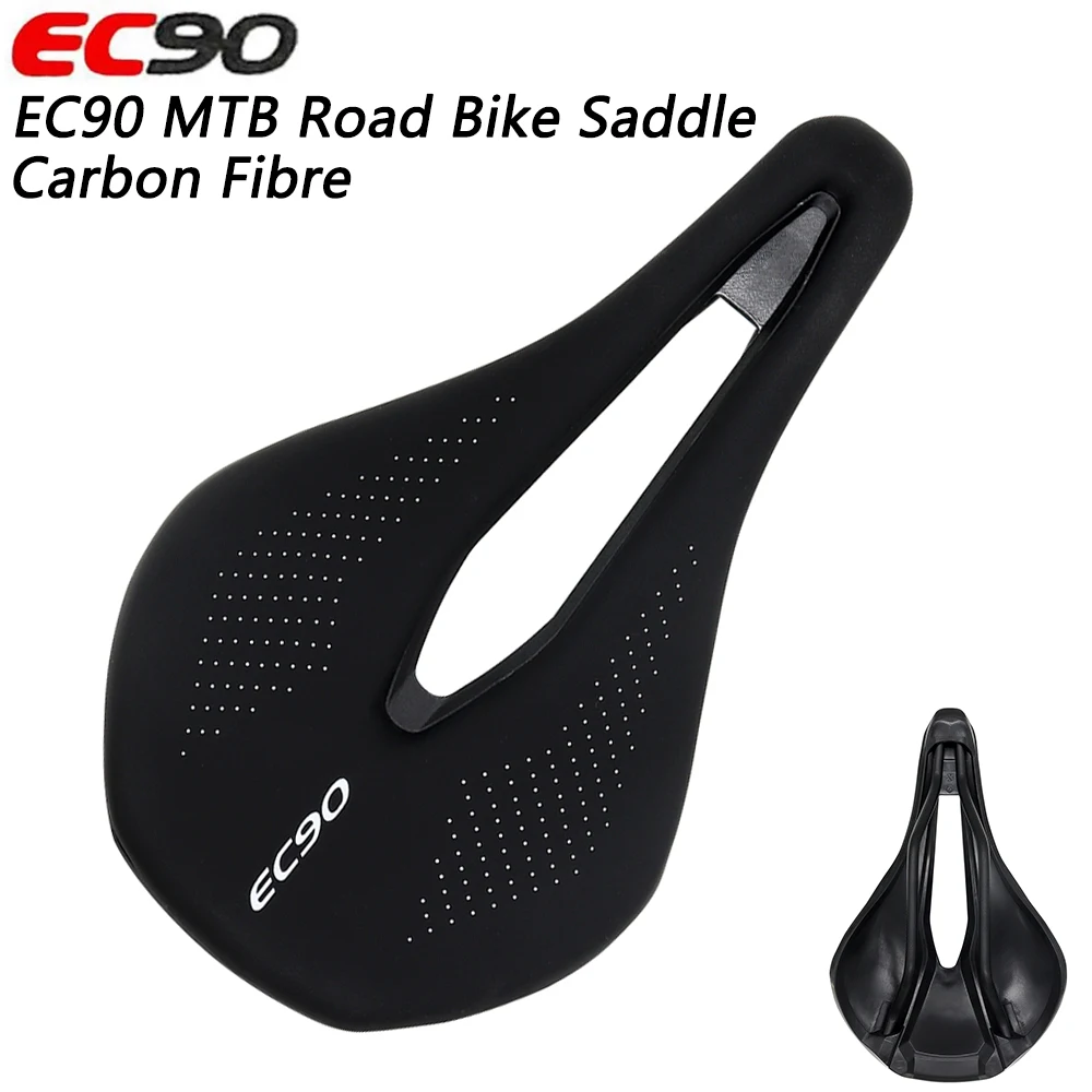 

EC90 Bicycle Seat MTB Road Bike Saddles Carbon Fibre Breathable Comfortable Ultralight Seat Mountain Bikes Racing Saddle Parts