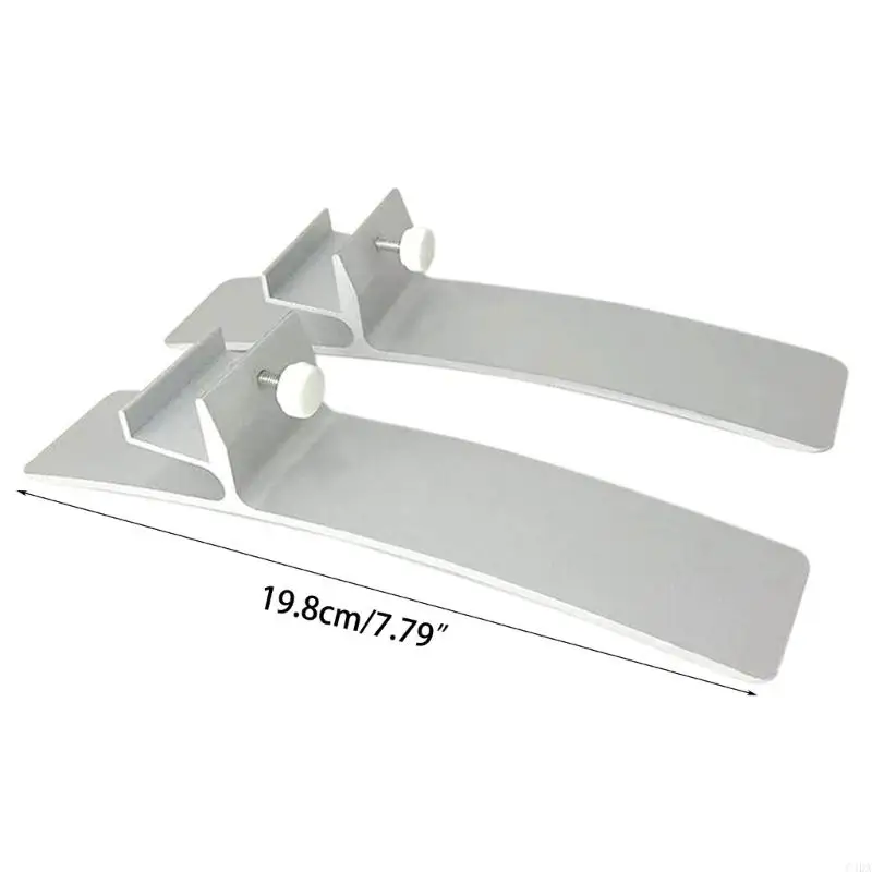 C4DA Pack of 2 Durable Heater Panel Stand Feet Aluminum Material Heater Bracket for Home and Commercial Use