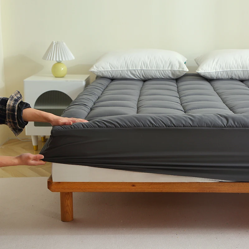 Description Picture 4 of itemEasyum 100% Polyester Grey White TWIN FULL QUEEN KING Mattress Topper Mattress Protector Cover