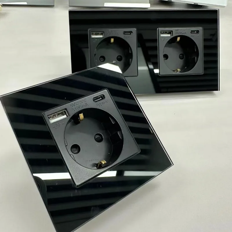 moldura de vidro plugue eletronico padrao da ue bingoelec 220v 01