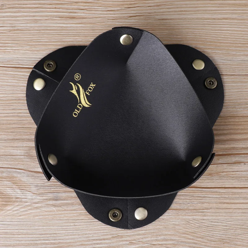 JIBILL PU leather tobacco soda tray Cigarette Sober Up Tray Portable Metal Snap Fastener Pipe Tobacco Storage Pipe Tray