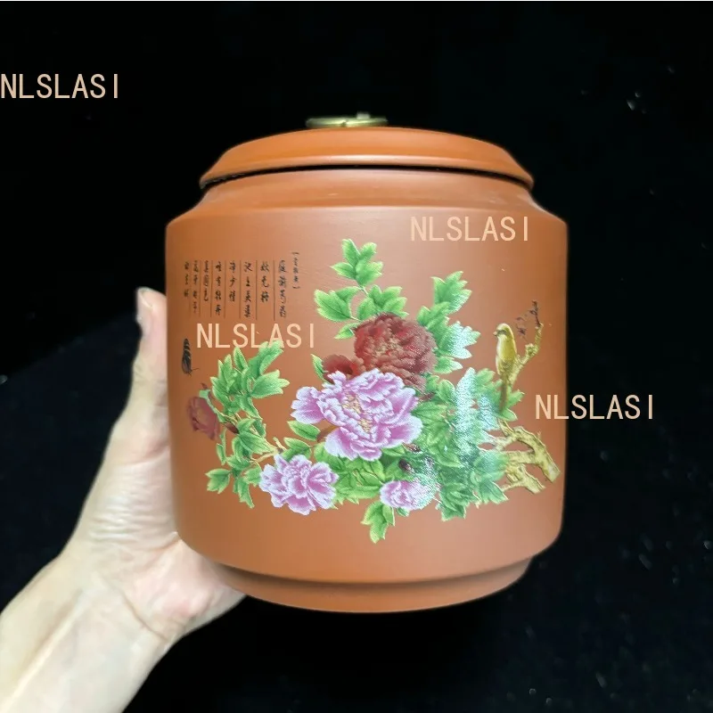 Antique Purple Clay Tea Caddy Nut Coffee Moisture-proof Jars Spice Airtight Container Home Storage Cans Kitchen Accessories