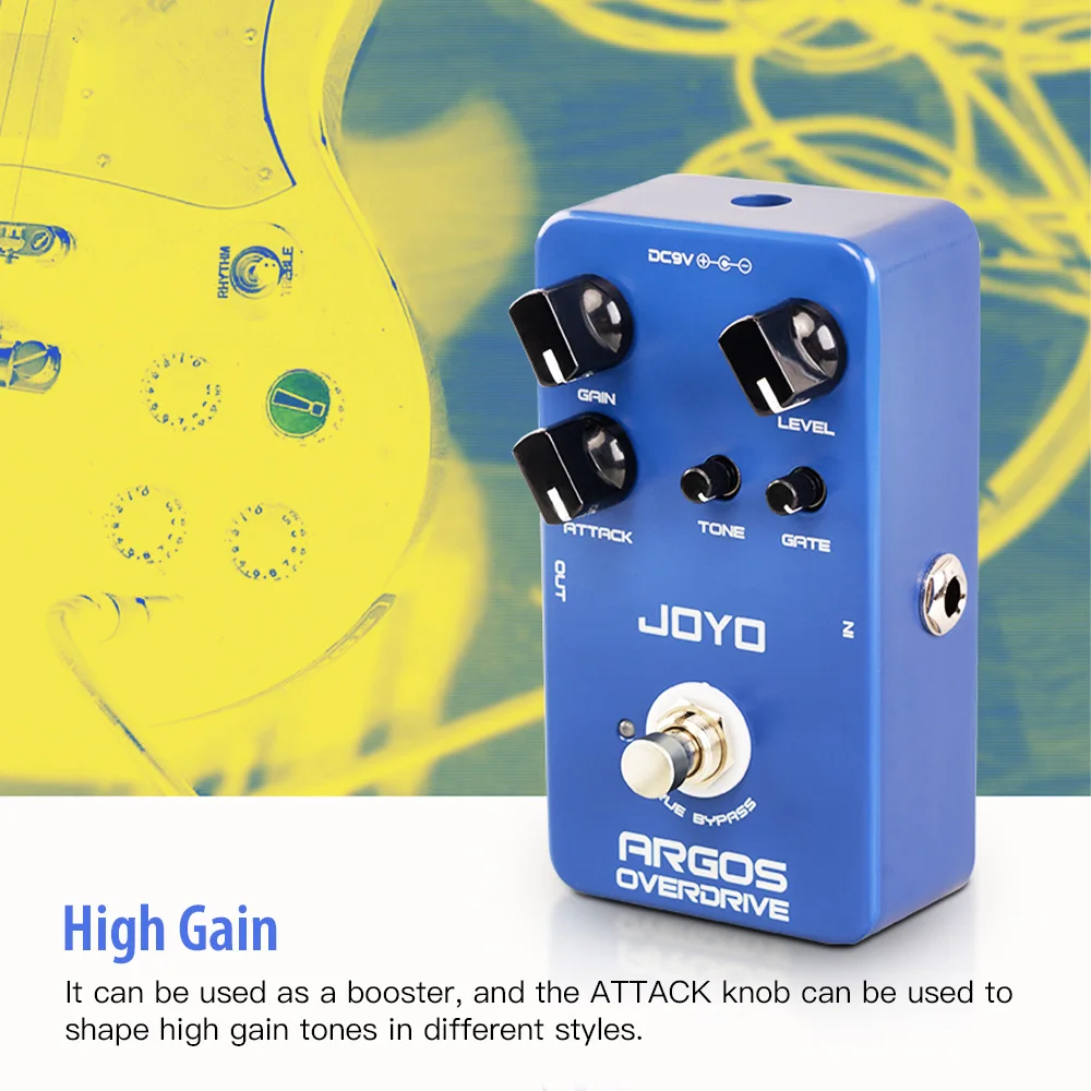 JF-23 ARGOS OVERDRIVE Guitar Pedal Argos Overdrive Tones Noise Reduction Circuit