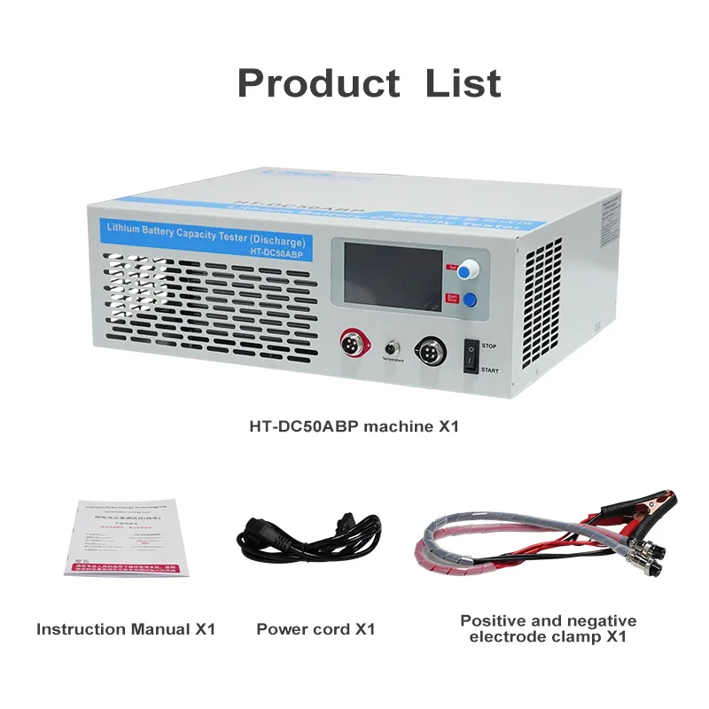 Heltec HT-DC50ABP 5-120V 50A Lithium Battery Capacity Tester Discharge Load Tester Adjustable Current Voltage Discharge Machine for Lithium Lead Acid Battery Capacity Testing - 5