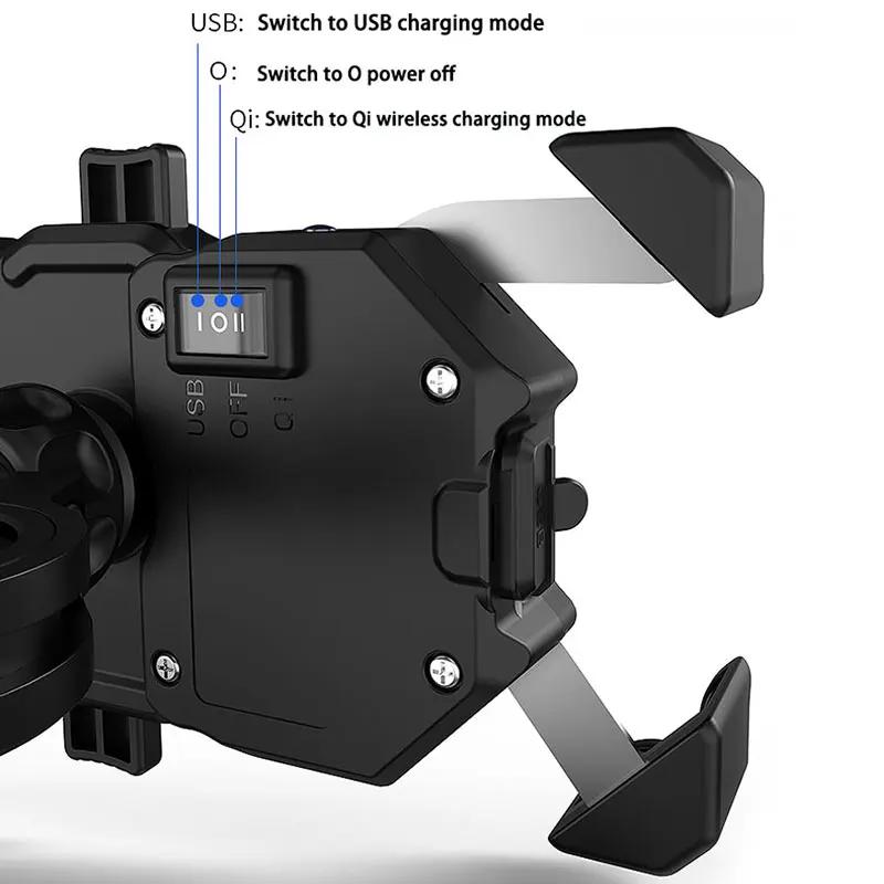 Motorcycle Phone Holder Wireless Charger Phone Stand for Scooter Motor Motorbike QC3.0 USB Fast Charging Cell Mobile Stand
