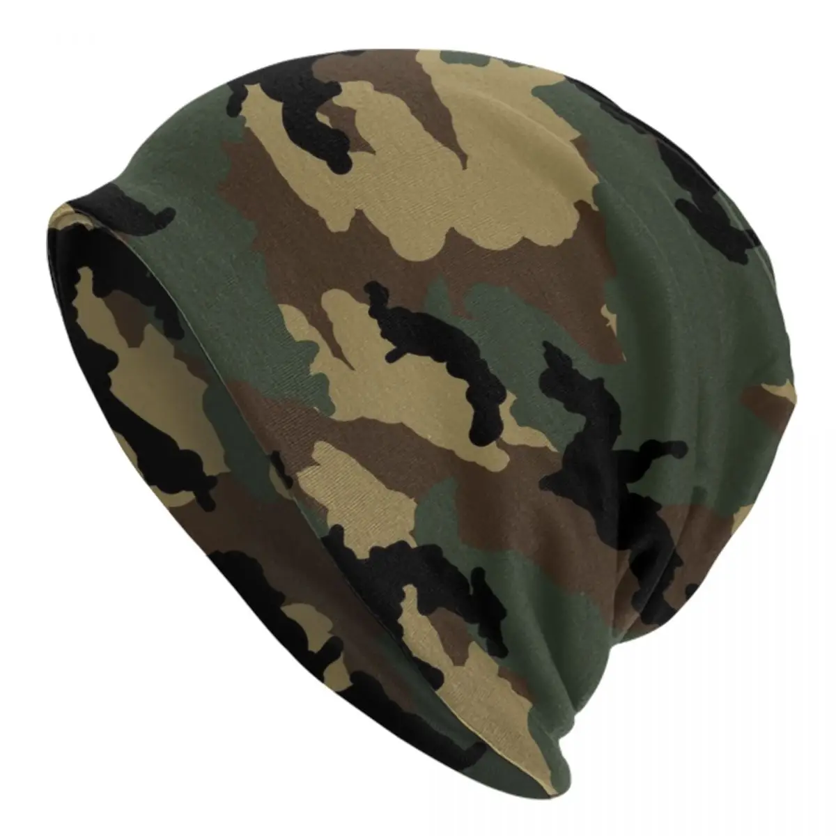 Original Woodland Camo Skullies Berretti Berretti Winter Warm Knit Hat Hip Hop Military Army Camouflage Bonnet Hats Outdoor Ski Cap