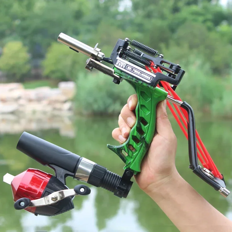 

Powerful Slingshot with Wrist Rest Hunting Shooting Darts Steel Balls Laser Slingshot Archery Catapult Camping Fishing Tools