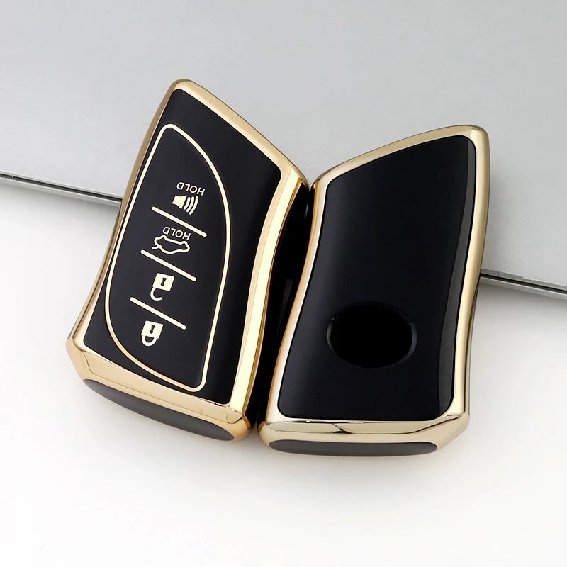 Premium Car Key Case Shell Cover with 4-Button Protection - Sleek Fob Accessory