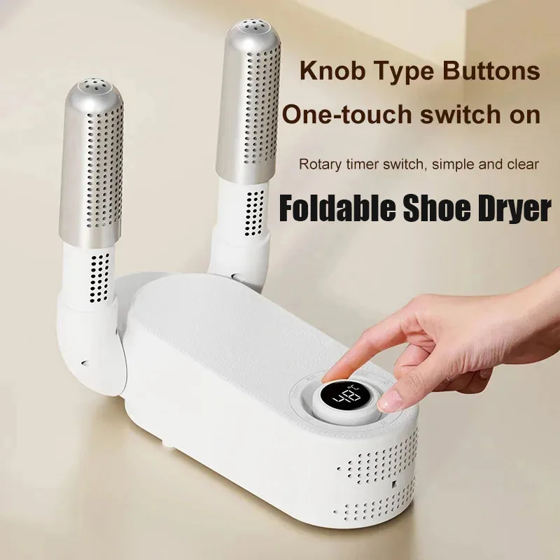 เครื่องอบรองเท้าไฟฟ้า เครื่องอบรองเท้าบูทในครัวเรือน ฆ่าเชื้อ กำจัดกลิ่น อุปกรณ์ทำความร้อนรองเท้า แบบพับได้ ตั้งเวลาได้ อบแห้งเร็ว 1