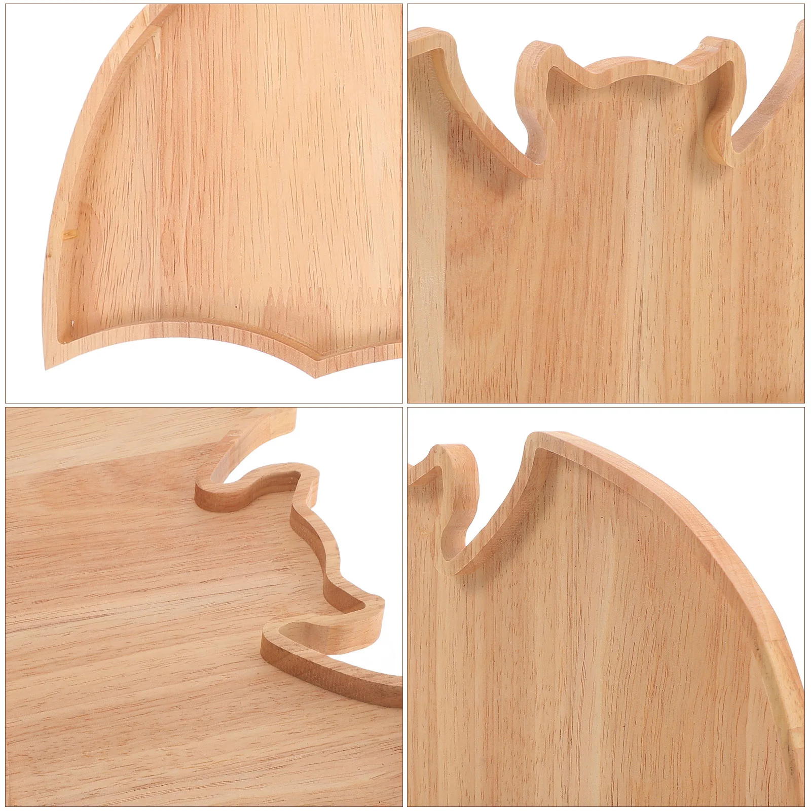Halloween Dinnerware Tray Pastry Snack Platter Fruit Serving Plate Bread Tea Wood for Party 2