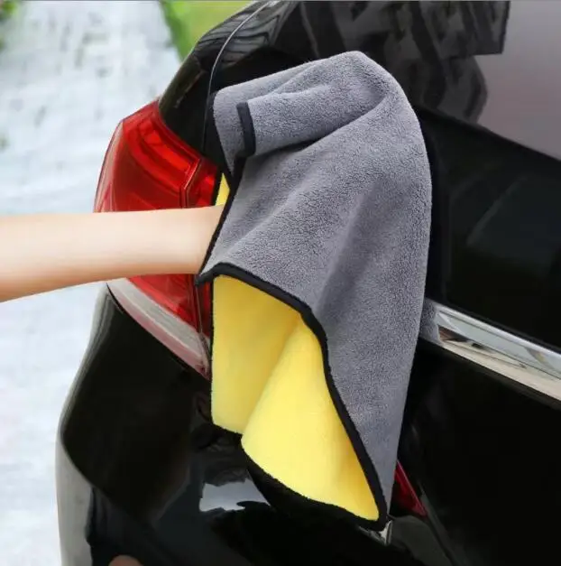 

30x30/60CM Car Wash Microfiber Towel Car Cleaning Drying Cloth Hemming Car Care Cloth Detailing Car Wash Towel For Toyota