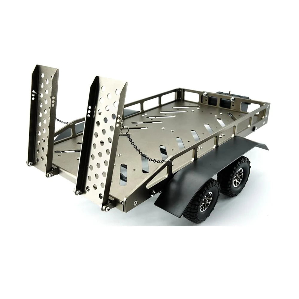 

Foldable 4-Wheel Loading Trailer, Capable of Shipping 1/24 RC Car for TRX4M 1/18 RC Trailer