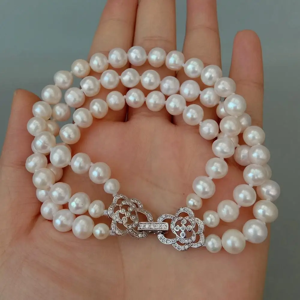 Five-strand Pearl and Crystal Bracelet | Dog House Pearls