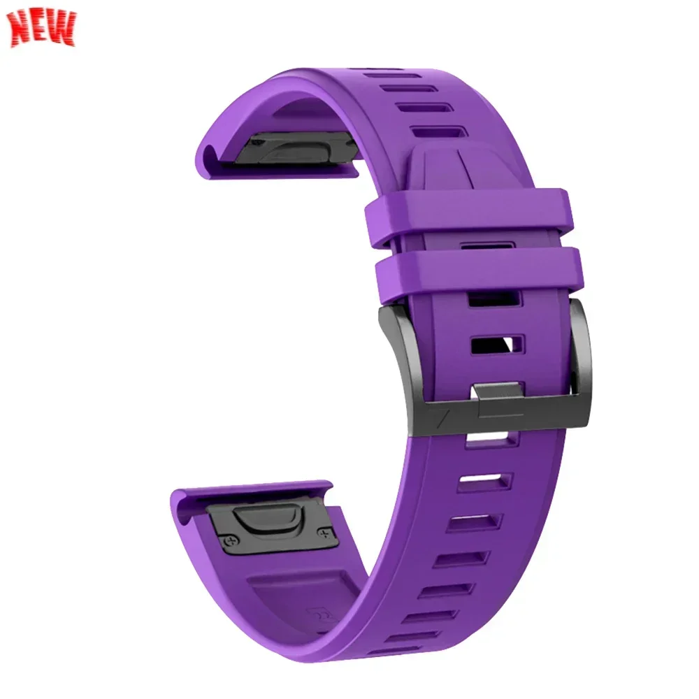 Durable Silicone QuickFit Bracelet - 22mm/26mm Adjustable Band