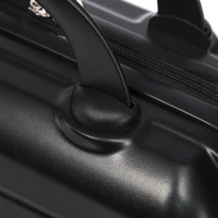 Ensemble de 2 valises ABS à roulettes de 14''/19'' avec cadenas à combinaison et trousse de toilette de 14'' (Noir) 5