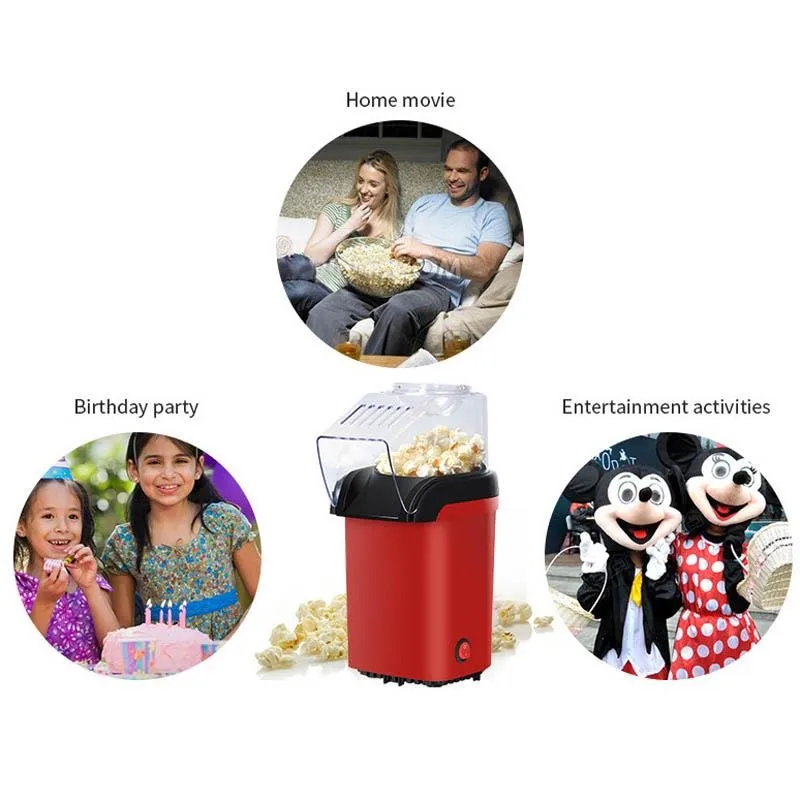 Mini Household Eletric Popcorn Maker Silicone Popcorn Machine Hot Air  Automatic Popper Snacks Gift For Kids Children - AliExpress