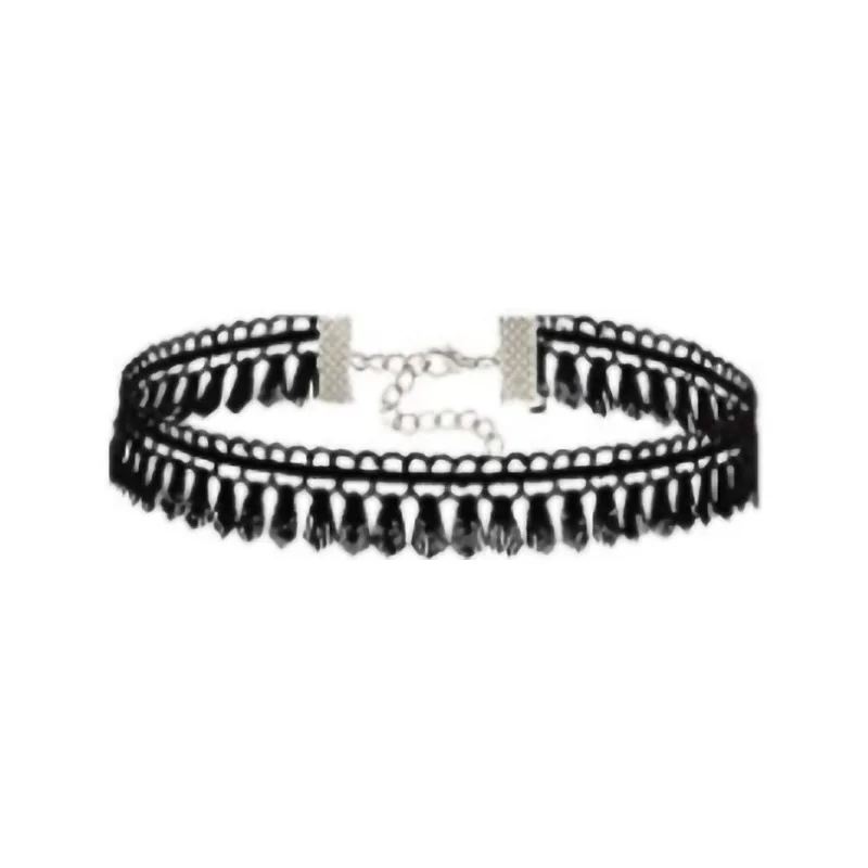 Choker Necklace With Pendants For Women Vintage Star Lace Neck Jewelry