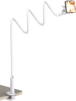 Gooseneck Bed Cell Phone Holder,Lazy Holder 35.4 Inch,Universal Cell Phone Clip Holder,Flexible Long Arm Cell Phone Holder