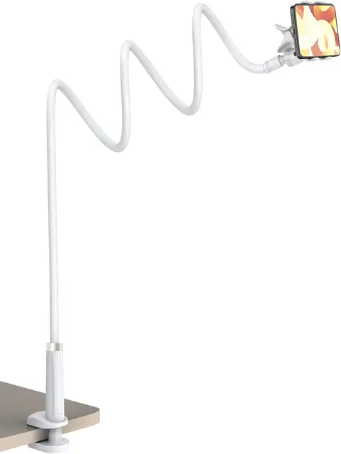 Gooseneck Bed Cell Phone Holder,Lazy Holder 35.4 Inch,Universal Cell Phone Clip Holder,Flexible Long Arm Cell Phone Holder