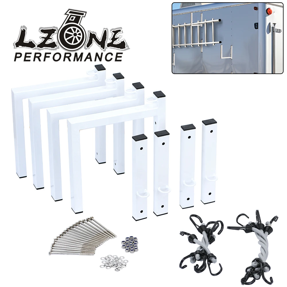 

5 ¾” x 6 ¼“Aluminum Trailer Ladder Rack Side Mount For Trailer Free Combination Enclosed Trailer with Baffle