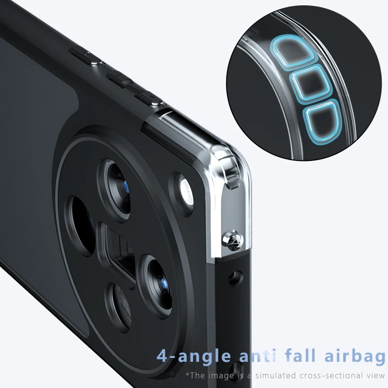 Enhanced Anti-Drop Air Bag HD Clear TPU Case with Frosted Anti-Shock Design