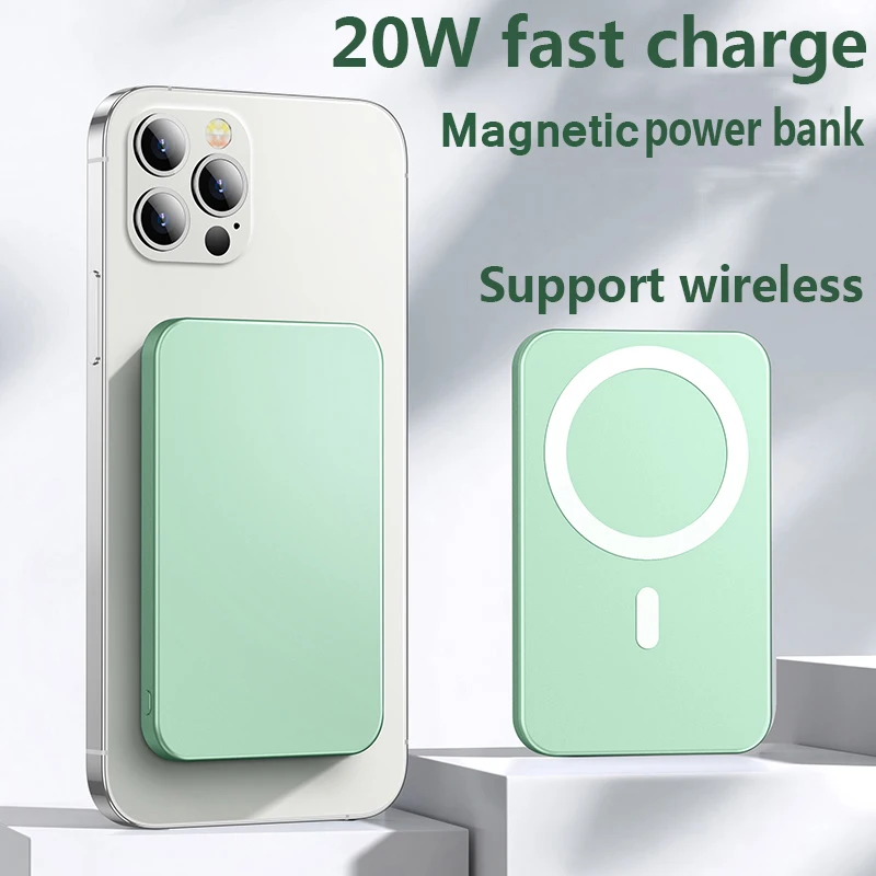 mini power bank 2022 NEW Design Portable Power Bank 5000mAh Magnetic Wireless Charger For iphone 13 12 11 Pro Max Mini Powerbank Externa Battery power bank charger Power Bank