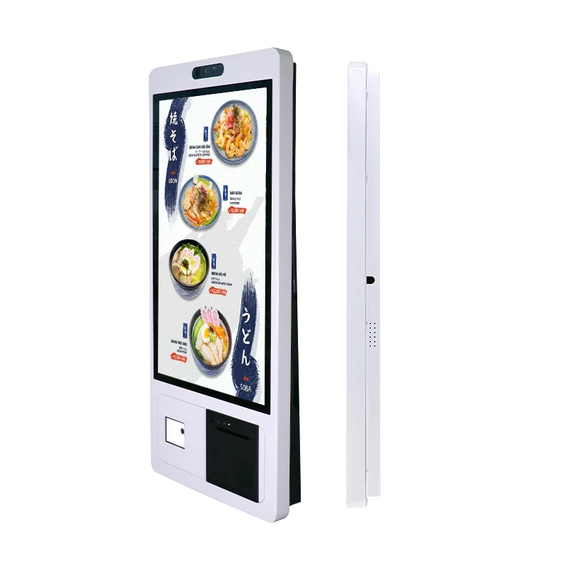 

15.6 21.5 32 inch fast food touchscreen self ordering kiosk in restaurant