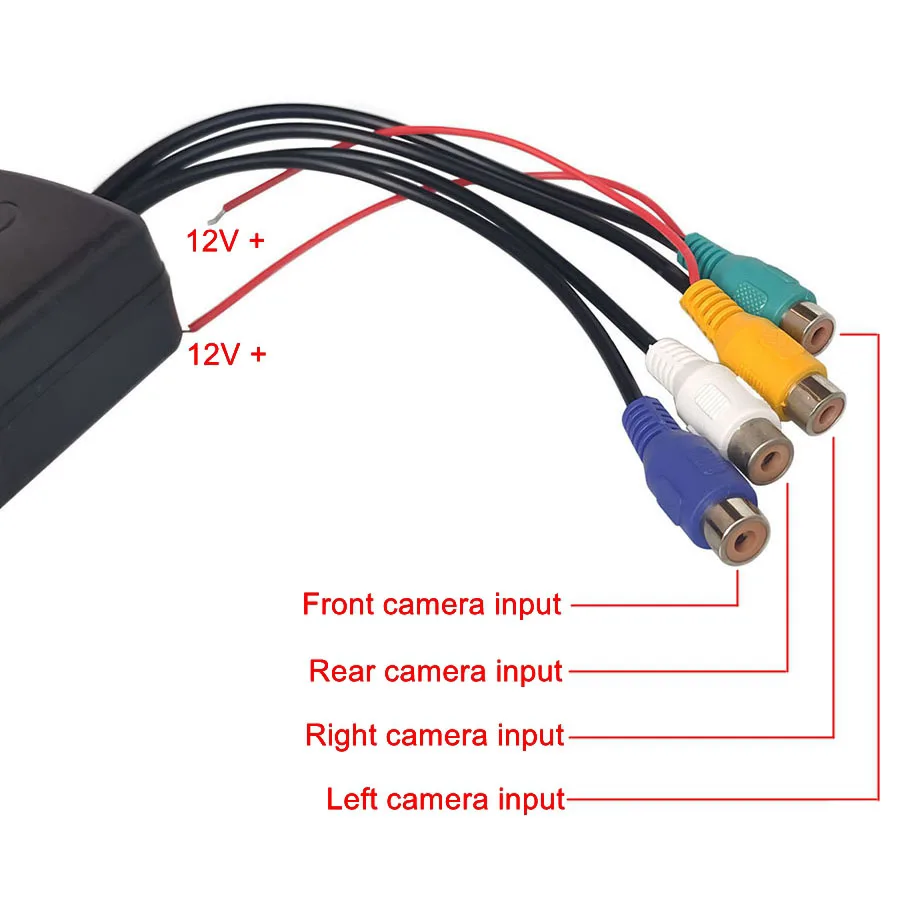 DIYSECUR telecamera di parcheggio per Auto convertitore di canale Video interruttore automatico anteriore/laterale/telecamera per retromarcia scatola di controllo Video interruttore manuale - immagine 5