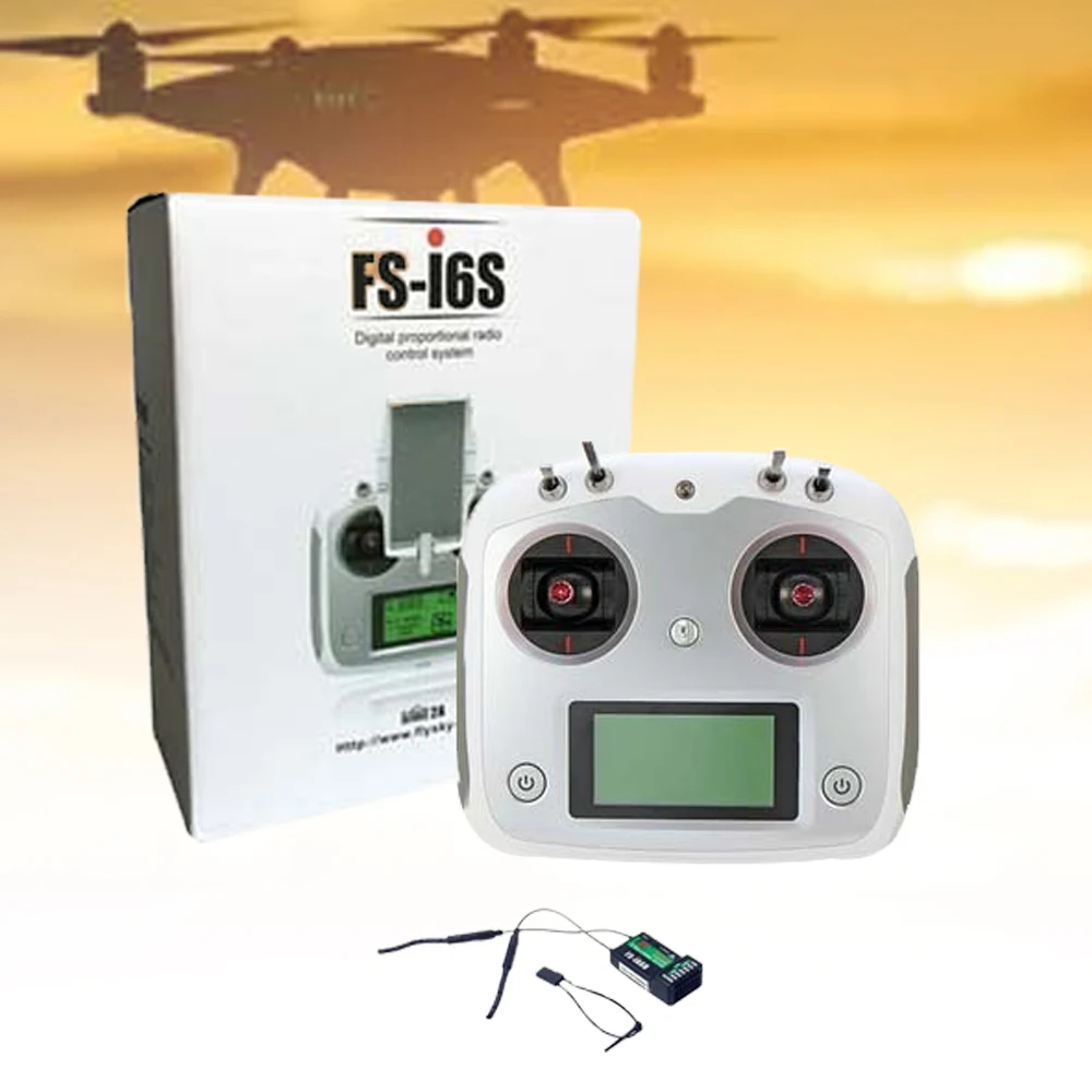Flysky FS-I6S FS I6S 10CH 2.4G RC Quadcopter Transmitter Controller Set w/Receiver FS-iA6B or FS-IA10B w/Change Mode Gift 2