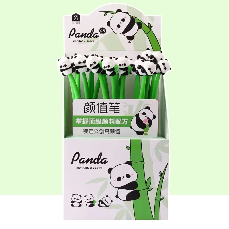 Gel Pen Silicone Panda Shape Swing Signature Pen Student Stationery