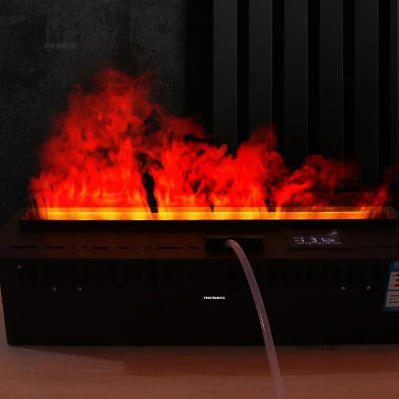 Modern Light Luxury Embedded Electric Fireplace Living Room Decorative Fireplace 3d Atomization Fireplaces with Imitation Fire Z