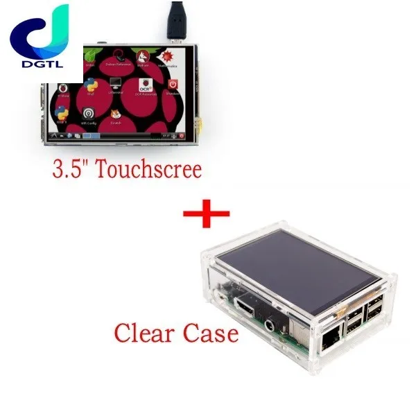 

New Original 3.5" LCD TFT Touch Screen Display for for Raspberry Pi 3 Model B Board + Acrylic Case + Stylus
