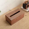 Cross Walnut Wood Tissue Boxes Household Paper Towel Case Living Room Coffee Table Removable Tissue Box Holder Home Decoration 2