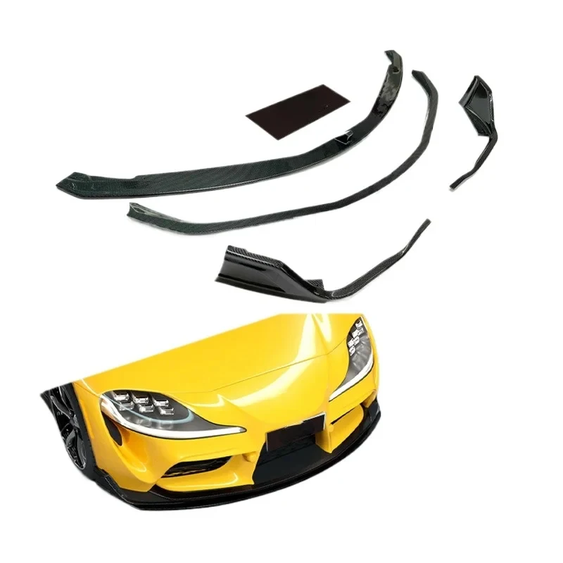 고품질 MZ-S 스타일 카본 파이버 프론트 스플리터 프론트 립 자동차 개조 부품 A90 A91 2019+