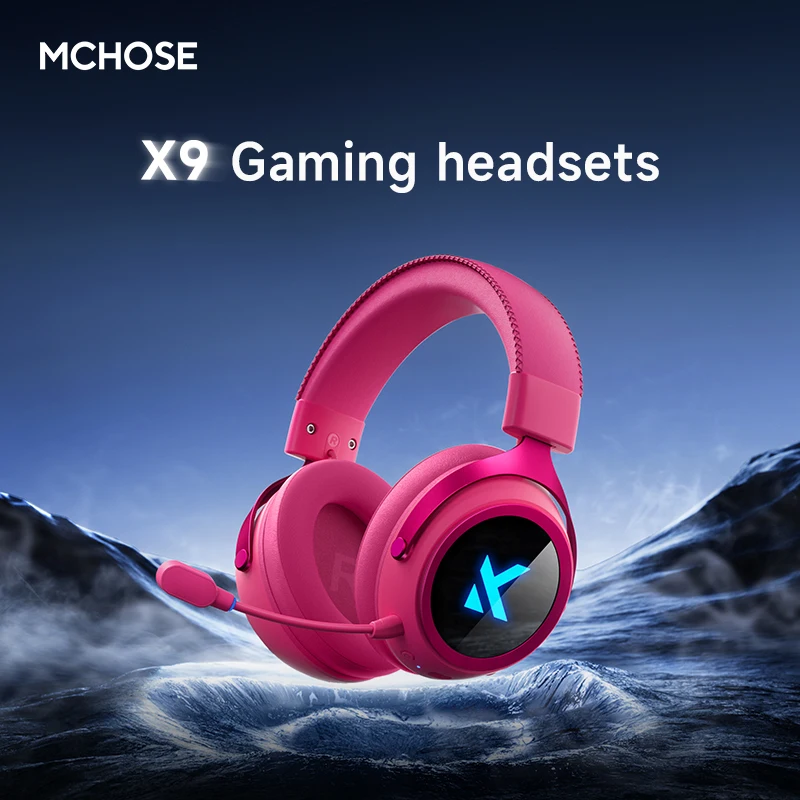 MCHOSE X9 Wireless Gaming Headset Tri-model 7.1 Surround Sound Noise Canceling Mic Low Latency Lightweight  E-sports Headphones