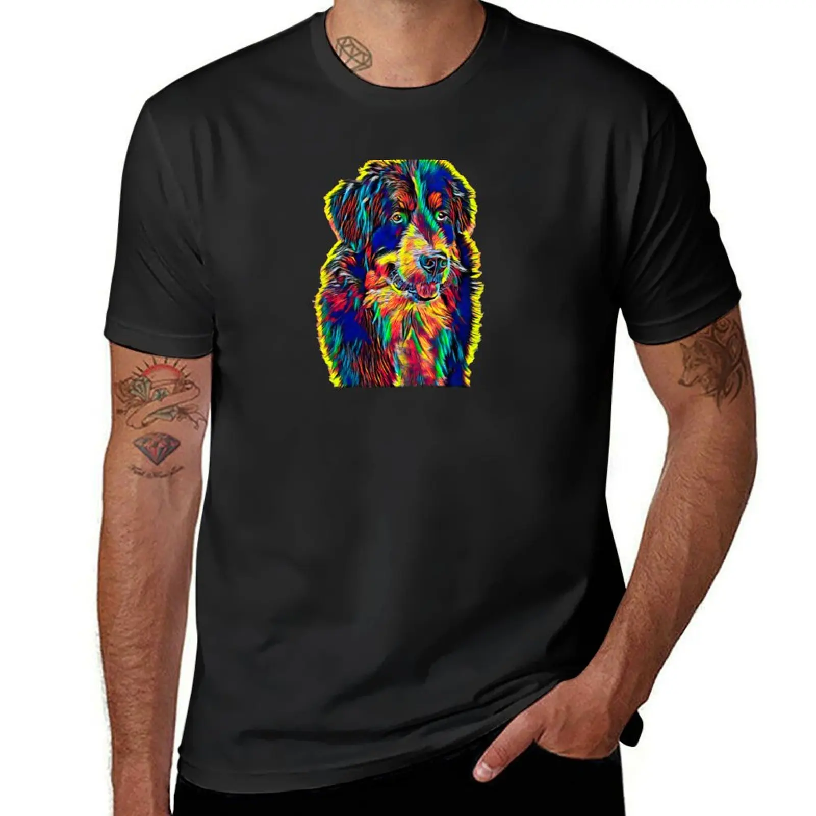 Bernese Mountain Dog T-Shirt cute tops Short sleeve tee korean fashion vintage mens graphic t-shirts funny