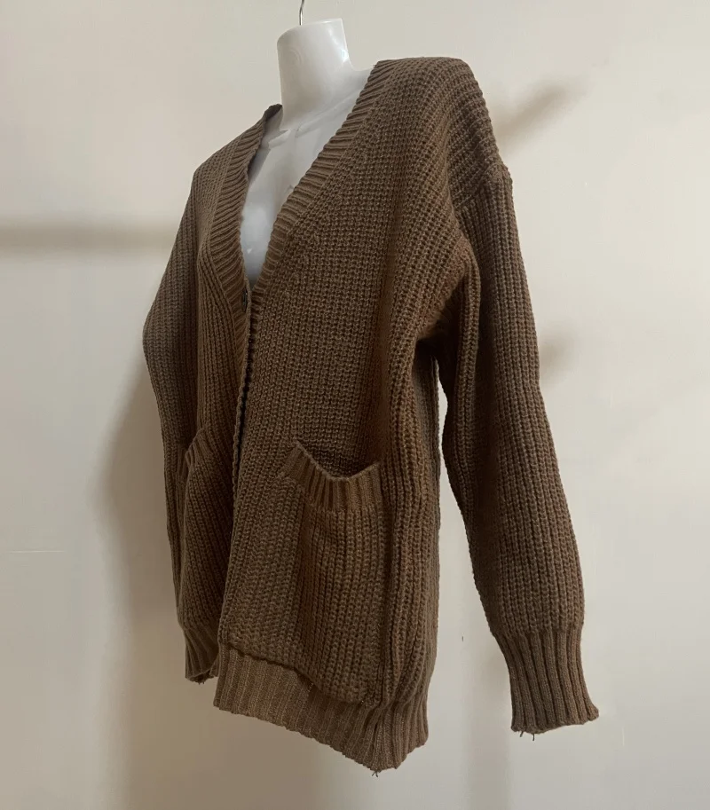 Women's Cardigan Sweater Women Grey Beige Camel Knit Korean Style Popular Autumn Fashion Women's Clothing 2024 Trend Outerwear