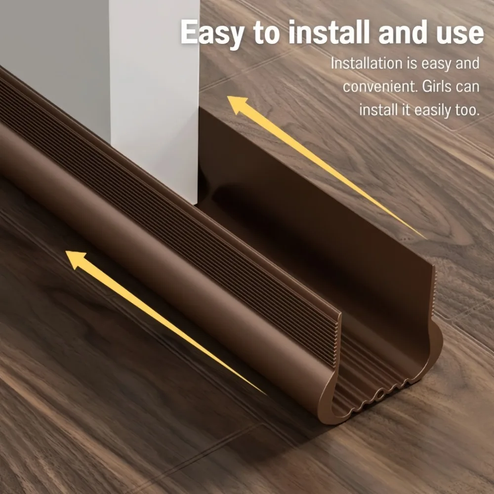 Flexible 93CM Door Bottom Sealing Strip - Insect-Proof, Windproof, Dustproof, Light-Blocking, Soundproof Protection