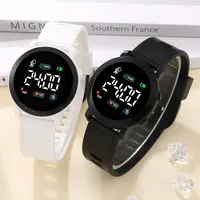 Kids Sports Digital Watch Waterproof LED Display Children Electronic Watches for Girls Boys Earth Square Silicone Wristwatch 2