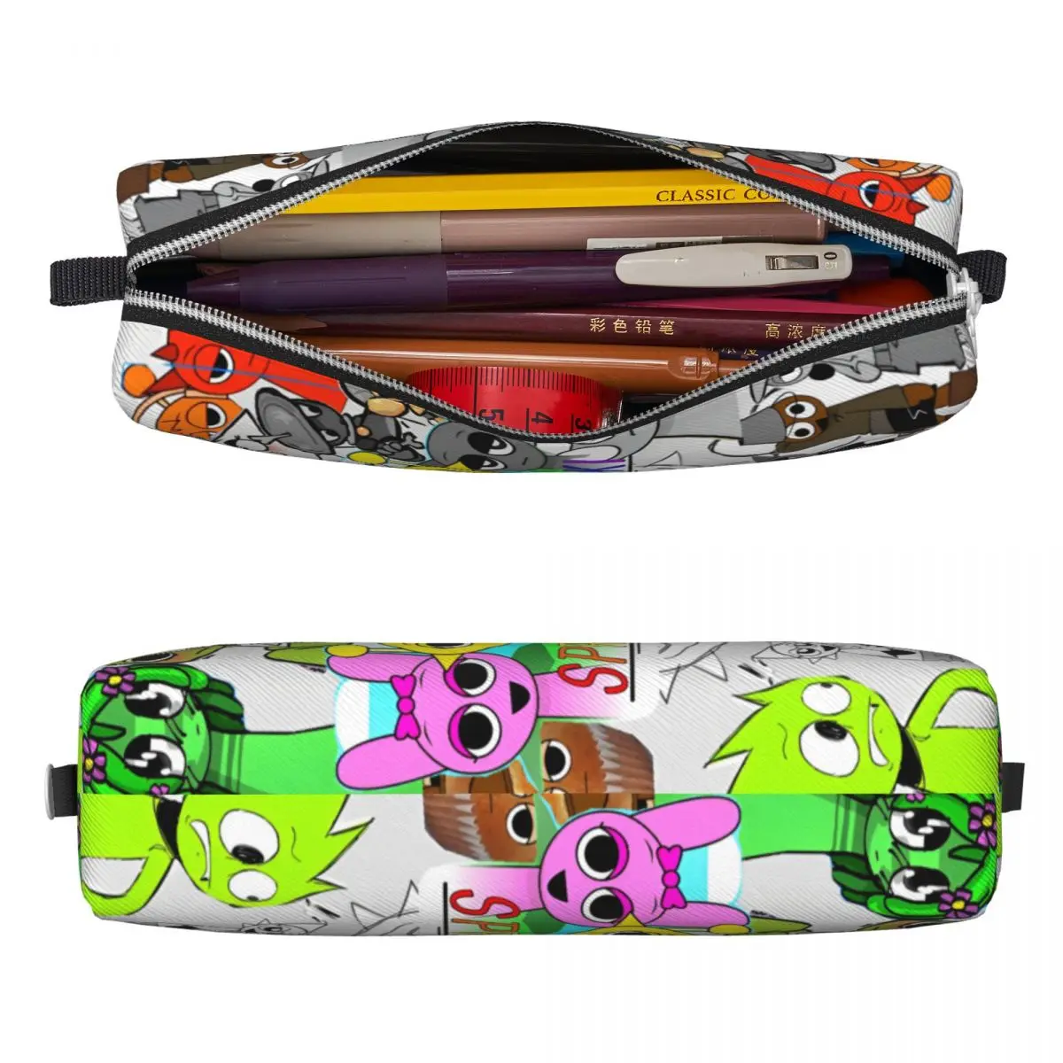 Fashion Sprunki Incredibox Game Pencil Cases Pencil Pouch Pen Box for Student Big Capacity Bag School Supplies Gift Stationery