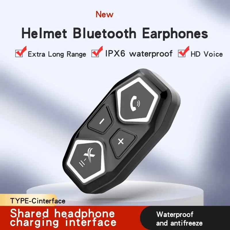 Motorcycle Helmet Bluetooth Headset With Type-c And Ipx6 Rating_voghion.com