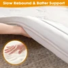 4" Memory Foam Foldable Futon Mattress, Portable Roll Up Sleeping Mat for Camping, Easy to Store with Dust Cover 4
